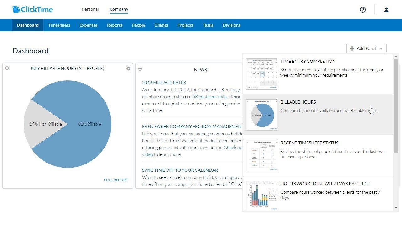 click time online timesheet software 