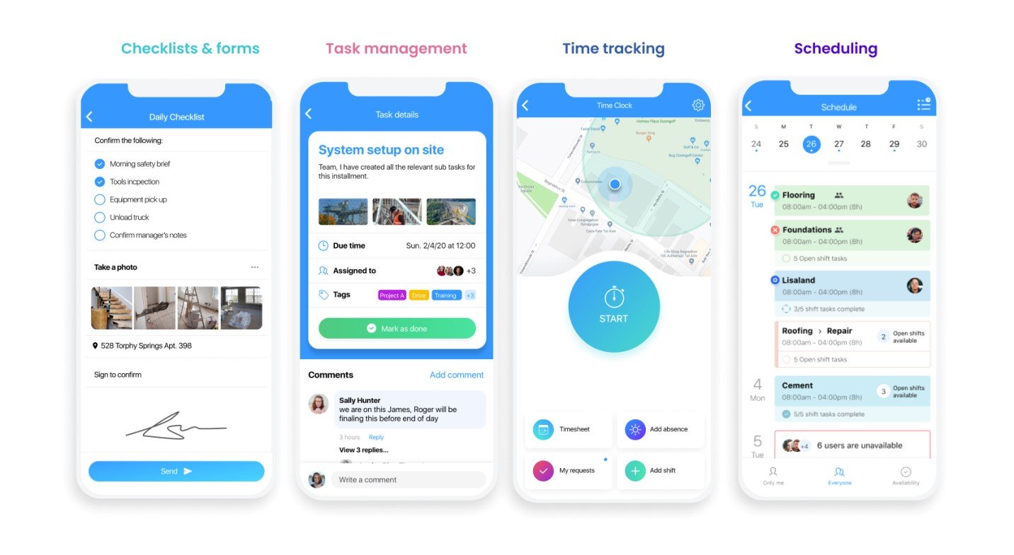 connecteam employee time tracking app