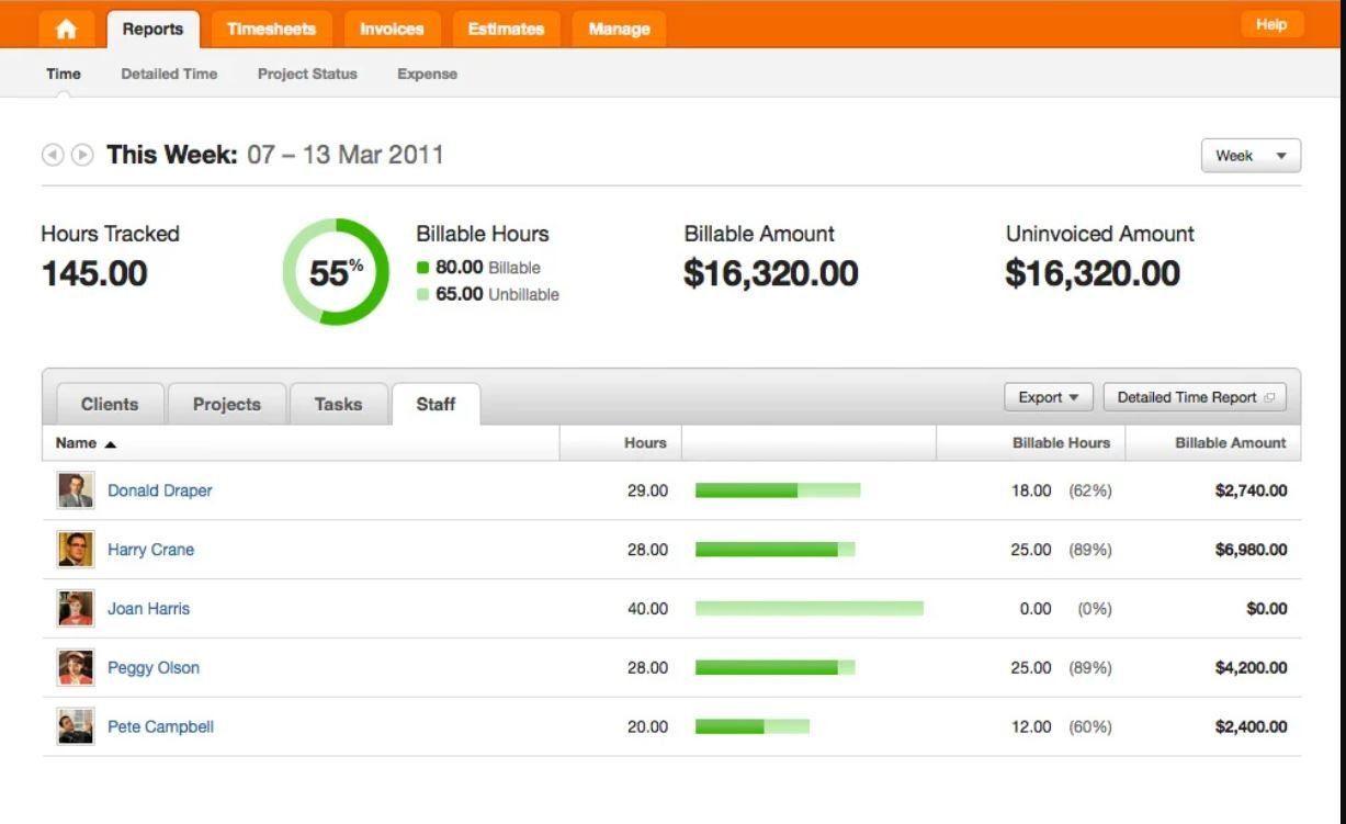 harvest mobile time tracking