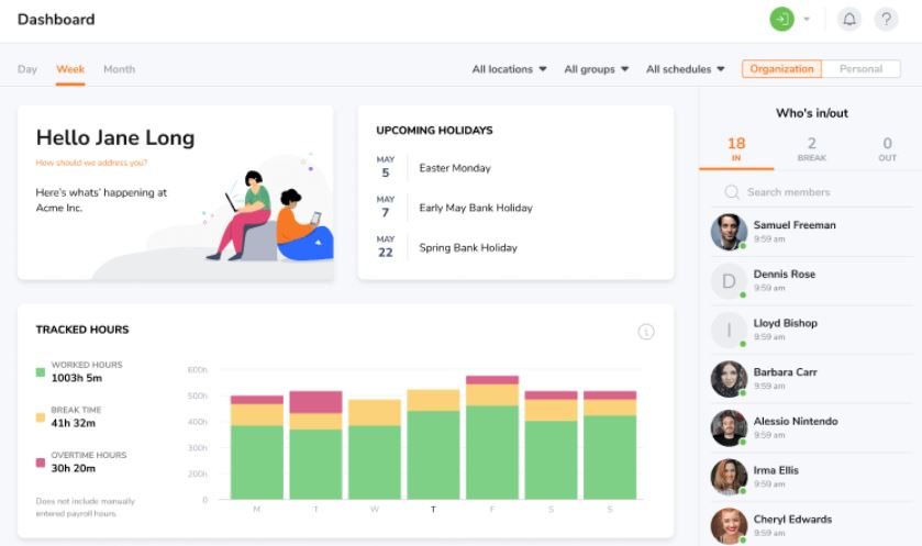 jibble dashboard