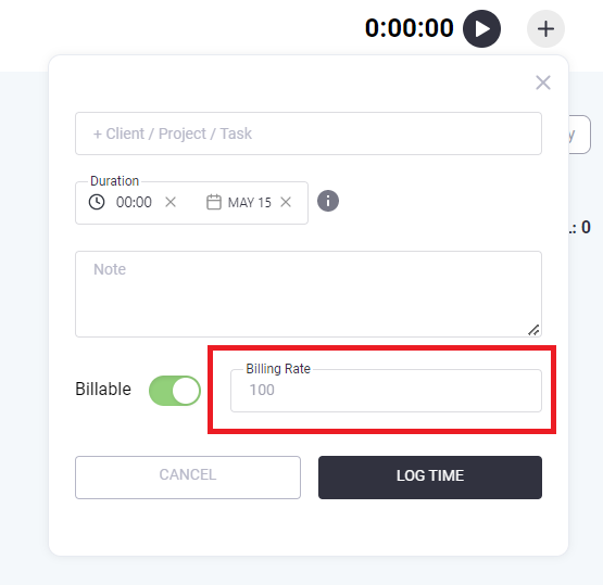 Settled billing rates