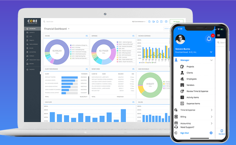 BQE Core time billing software for for engineers