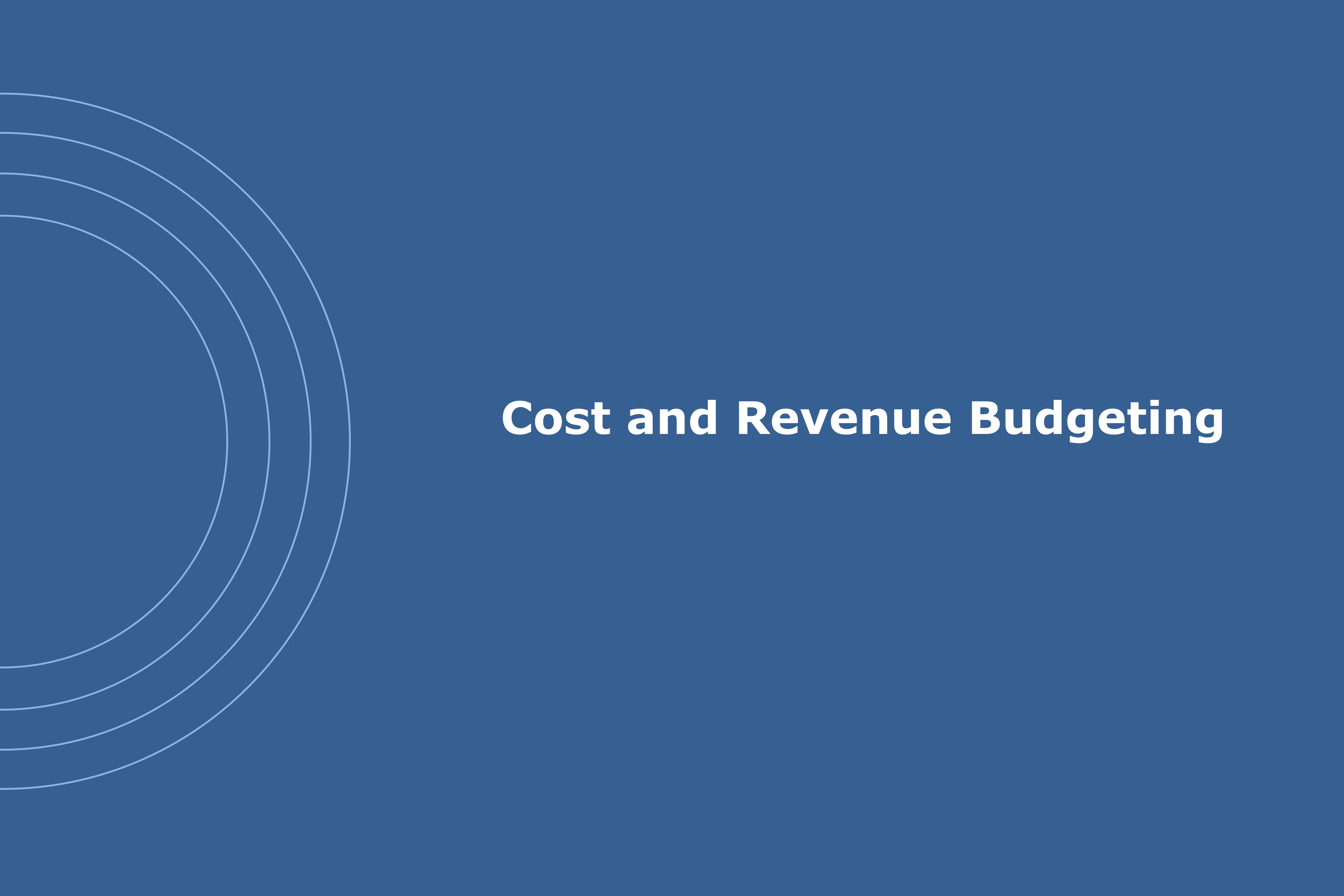 Cost and Revenue Budgeting