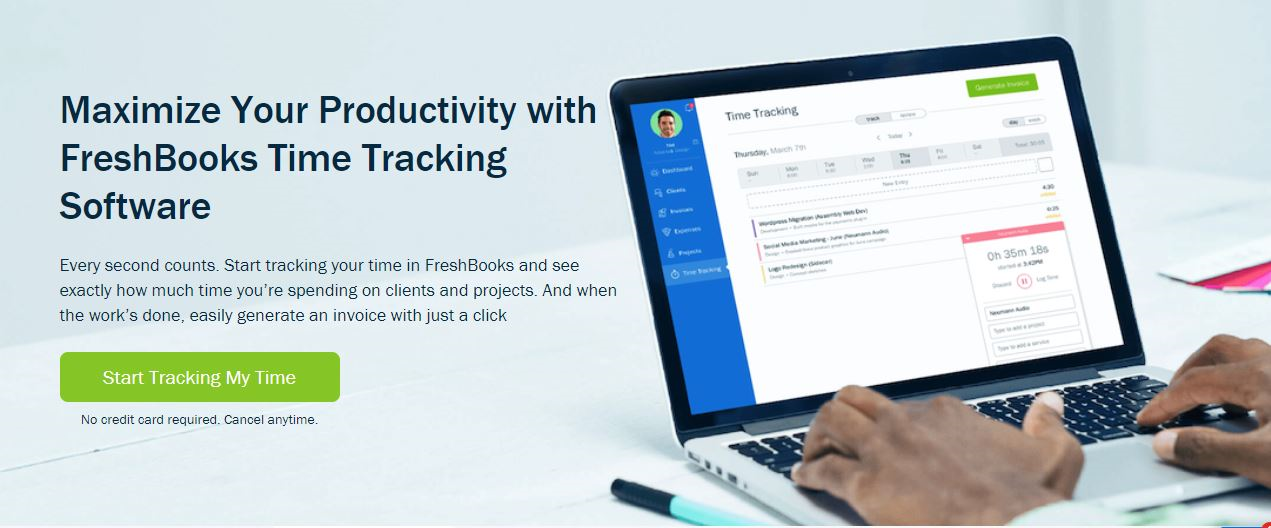 FreshBooks time and cost tracking