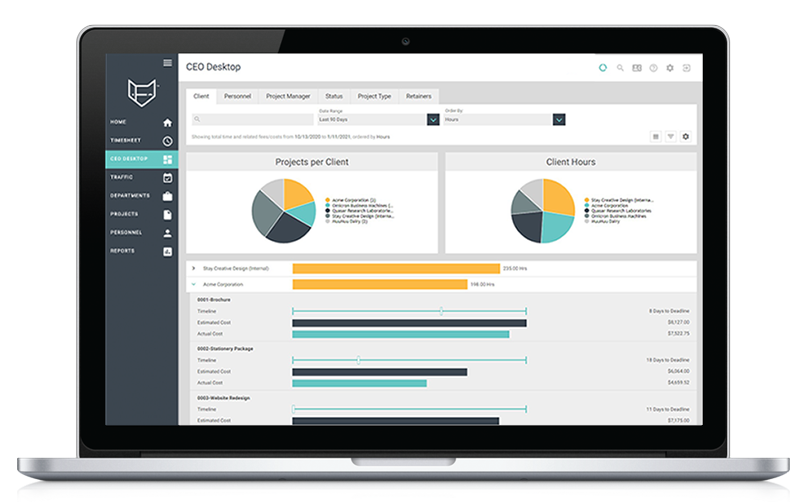 FunctionFox tracking project and billable hours