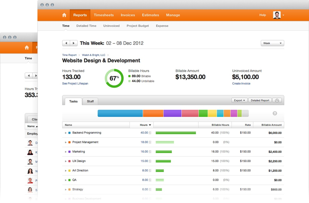 Harvest timesheet tracking software