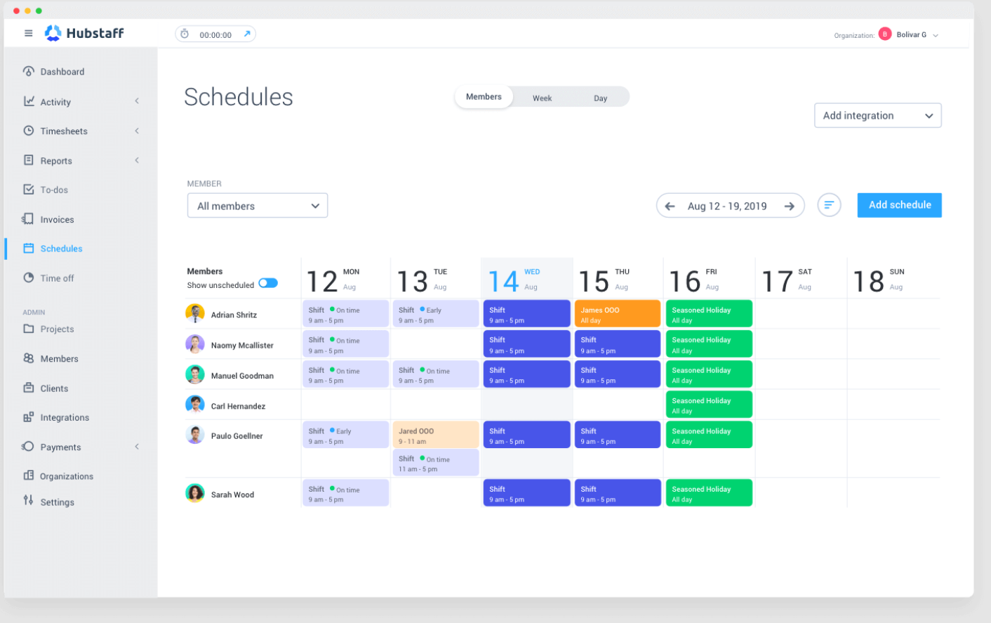 hubstaff timesheet program