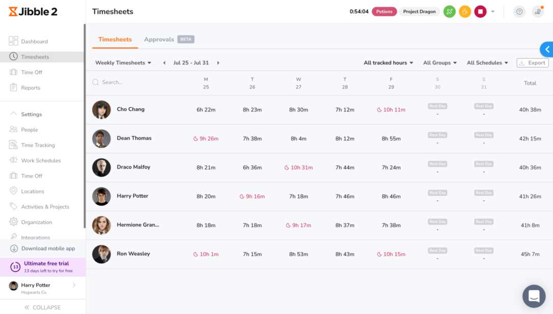 Jibble time tracking