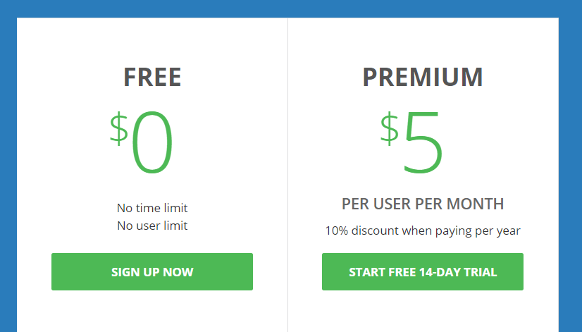 KanbanFlow pricing plan