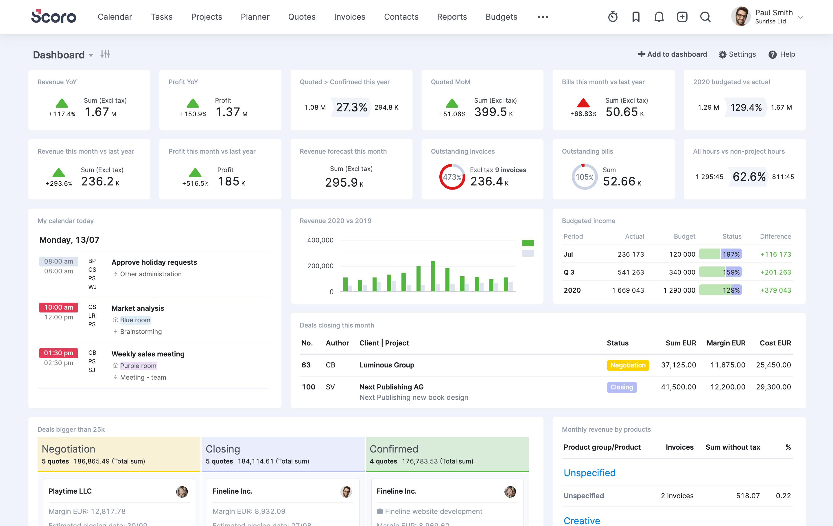 Scoro timesheet tracking