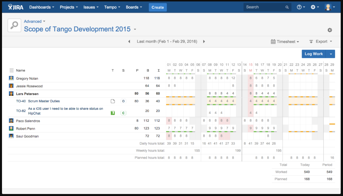 tempo online timesheet software 